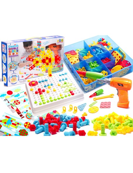 3 in 1 Mozaika su varžtais ir elektriniu atsuktuvu