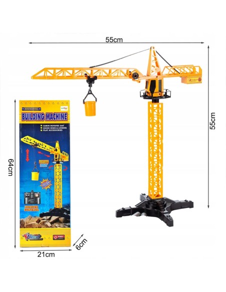 Nuotolinių būdų valdomas 55 cm statybinis kranas