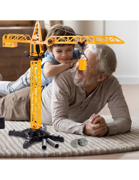 Nuotolinių būdų valdomas 55 cm statybinis kranas