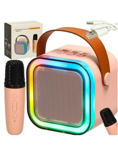 Mini studija - nešiojama karaoke sistema mikrofonas + BLUETOOTH + LED