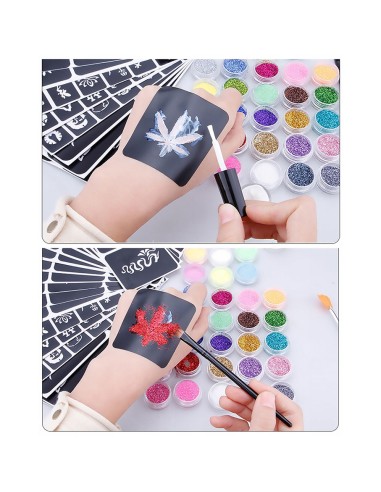 Didelis rinkinys tatuiruotėms Glitter...