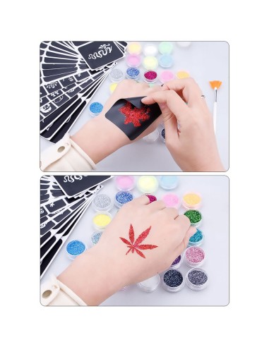 Didelis rinkinys tatuiruotėms Glitter...