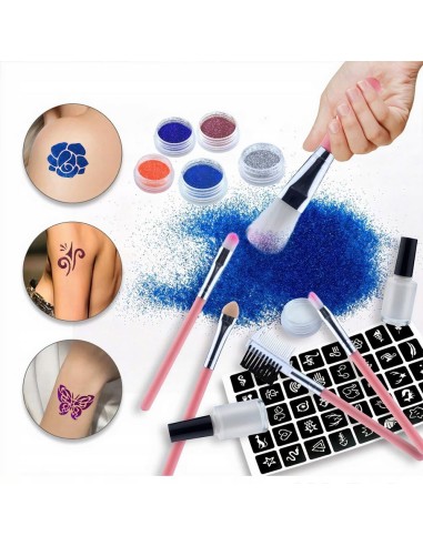 Didelis rinkinys tatuiruotėms Glitter...