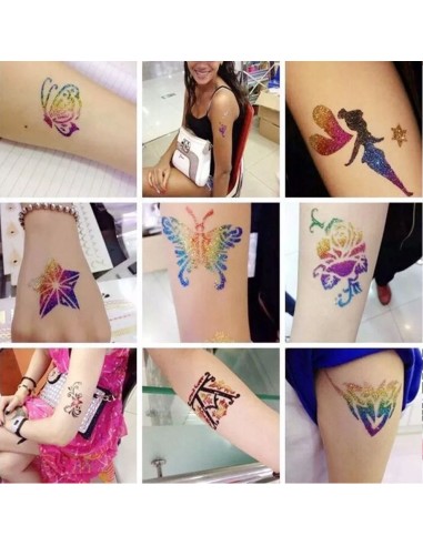 Didelis rinkinys tatuiruotėms Glitter...