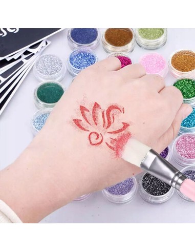 Didelis rinkinys tatuiruotėms Glitter...