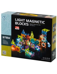 Magnetiniai blokai su šviečiančiu rutulio takeliu – sukurk savo šviesų nuotykių pasaulį! 2