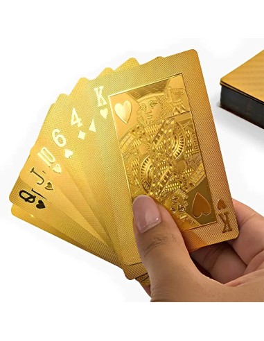 Auksinės, plastikinės žaidimo kortos...