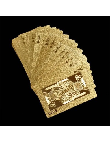 Auksinės, plastikinės žaidimo kortos...