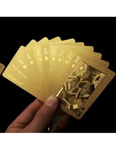 Auksinės, plastikinės žaidimo kortos...