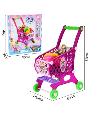 Rožinis pirkinių krepšelis su...