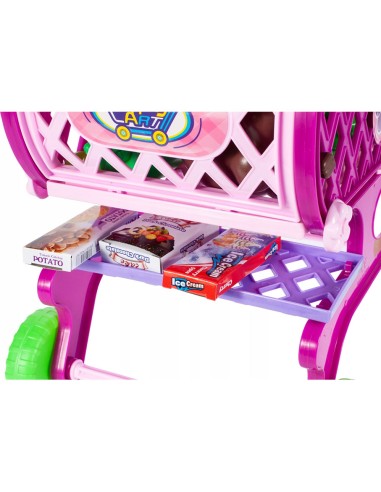 Rožinis pirkinių krepšelis su...