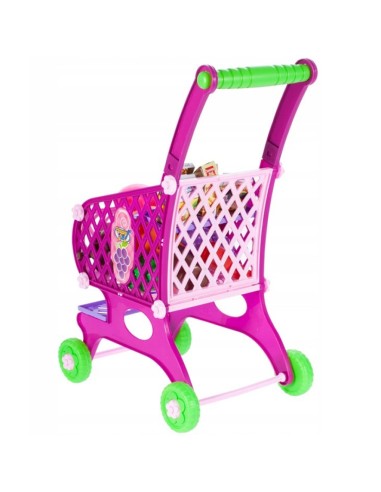 Rožinis pirkinių krepšelis su...