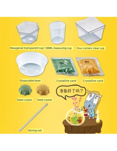 Kristalų augimo mokslo eksperimentas...