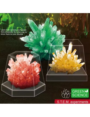 Kristalų augimo mokslo eksperimentas...