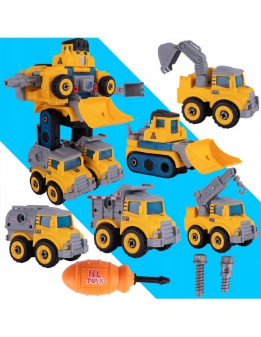 5-in-1 statybiniai automobiliai,...