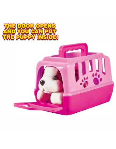 Šuniukas keliauninkas su jaukiu nameliu