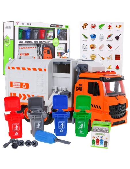 „Rūšiuok ir statyk“ – interaktyvus šiukšliavežis su konstruktoriumi!