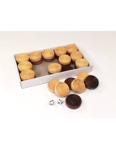 Medinės šaškes 15 vnt. 2