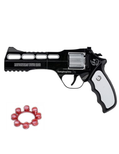 Juodas metalinis revolveris 8 pistonams, MPS208-1