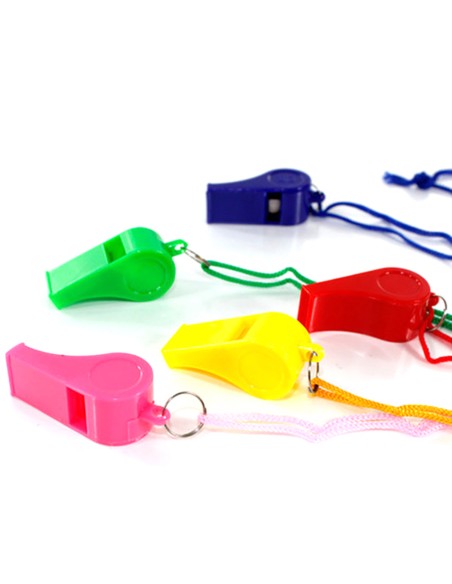 Plastikinis švilpukas su virve