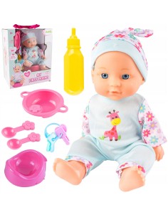 Laikas rūpintis! Lėlė su visais reikalingais priedais!