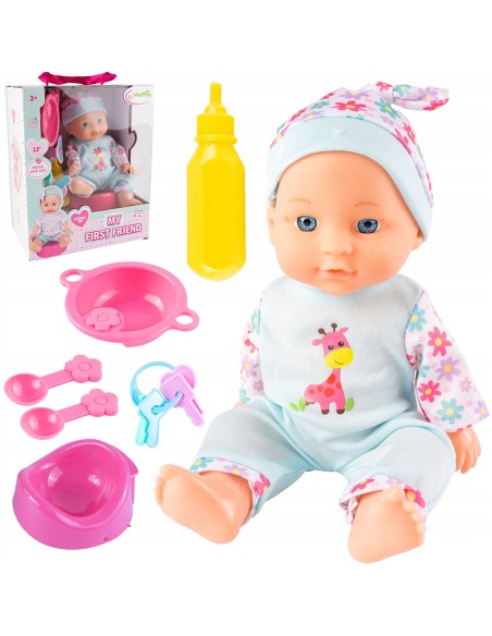 Laikas rūpintis! Lėlė su visais reikalingais priedais!