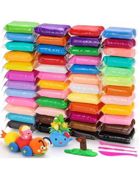 Išmaniojo molio rinkinys - Super light clay 48 spalvos