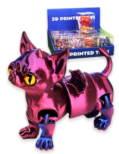 BAD CAT 3D printed toys - blogas katinas su ragais ir sparnais