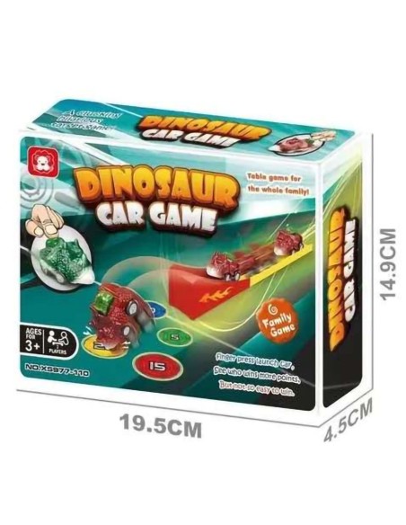 Dinozaurų automobilių žaidimas su tramplinais