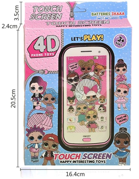 Magijos Pilnas Žaislas: 3D Telefonas LOL Surprise OMG – Pasakos, Garsai ir Dainos