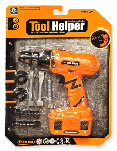 Žaislinis Akumuliatorinis Gręžtuvas-Atsuktuvas „Tool Helper“ – Mažiesiems „Pasidaryk Pats“ Entuziastams!