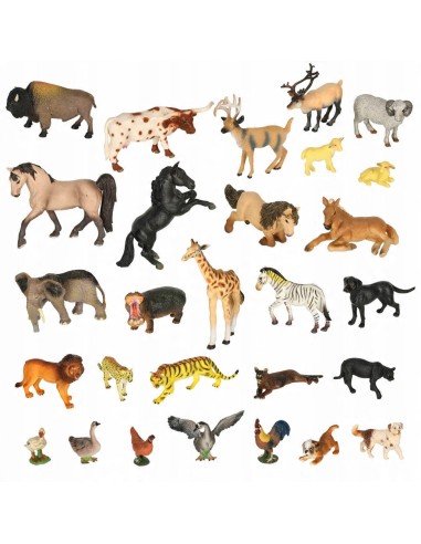 Zoologijos Sodo Gyvūnų Figūrėlių Žaidimų Rinkinys 28 vnt.