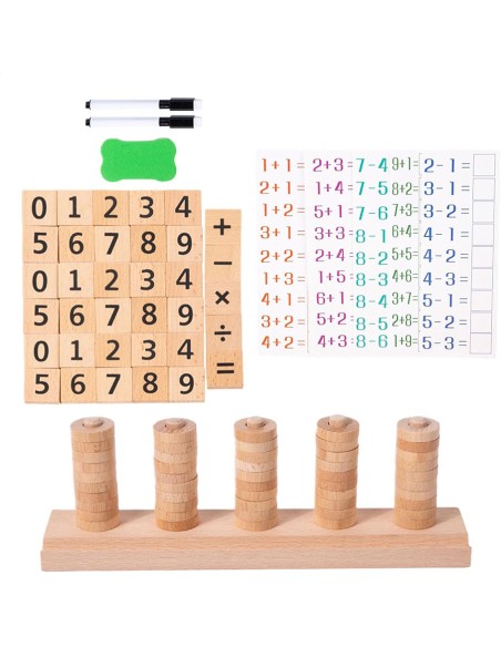 „Protingas Skaičiuotuvas“: Medinis Edukacinis Rinkinys, Lavinantis Matematikos Įgūdžius nuo Pat Mažens!