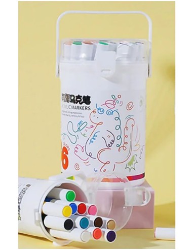 „Artist Acrylic Markers“: 12 spalvų universalus žymeklių rinkinys