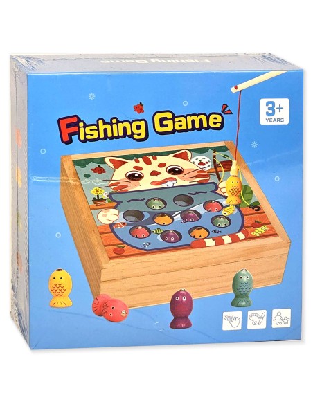 Tooky Toy magnetinis žvejybos žaidimas Katinas su žuvytėmis