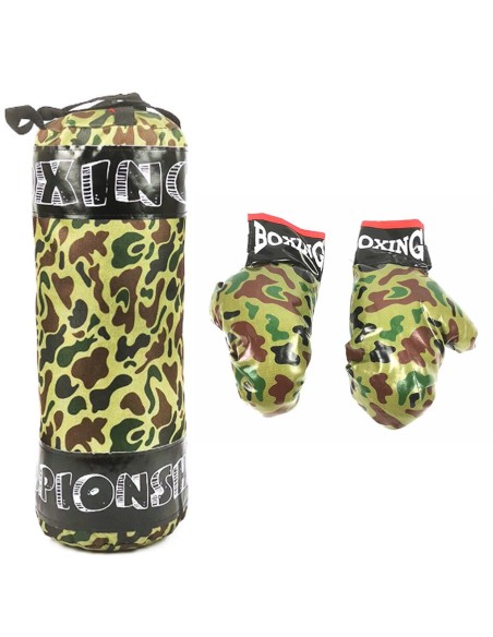 Boksininko rinkinys Military: bokso krepšys + pirštinės