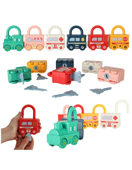 Montessori spynos ir 6 transporto priemonės – Lavink Logiką ir Motoriką!