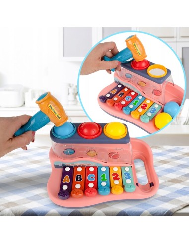 „Muzikinė Dėlionė“ – 3-in-1 Metalofonas su Kamuoliukais!