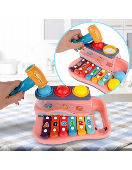 „Muzikinė Dėlionė“ – 3-in-1 Metalofonas su Kamuoliukais!