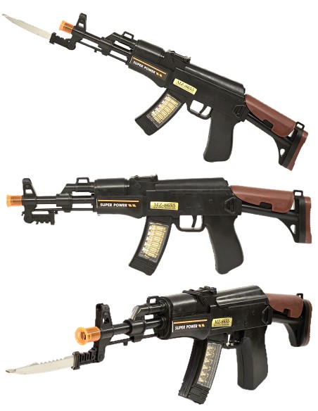 Automatas AK47 su peiliu + šviesos + garsas