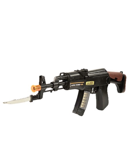 Dinaminis Žaislinis Ginklas – AK47 Replika su Visiškai Automatizuotais Garso ir Šviesos Efektais.