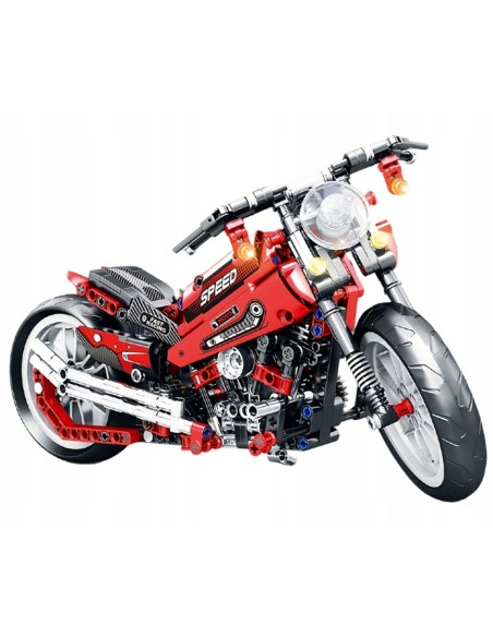 470 Dalių Technic Motociklas – „Jiqile Motorcycle“ (Nr. 47104) Inžinerinis Konstruktorius 8+ M.