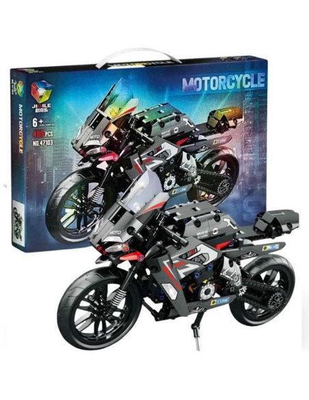 486 Detalių Technic Konstruktorius – „Jiqile Metal Storm Motorcycle“