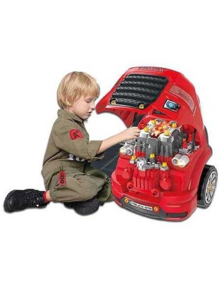 Sunkvežimio Variklio Išardymo Komplektas (Mechanikas 2in1) – Su Vairavimo Simuliatoriumi, Garsais ir Šviesomis