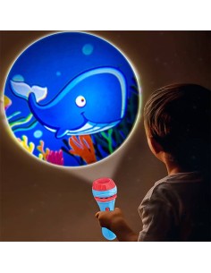 Projektorius-žibintuvėlis su skaidrėmis - 24 piešiniai