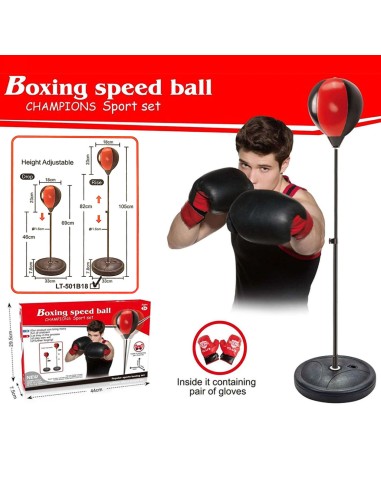 Reguliuojamas Bokso Rinkinys Smūgis + Grįžimas – Idealu Refleksams ir Pasitikėjimui Savimi didinti