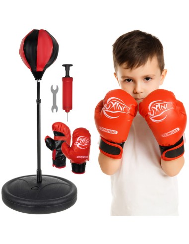Bokso kriaušės ir pirštinių rinkinys Boxing Speed Ball LT-501B18