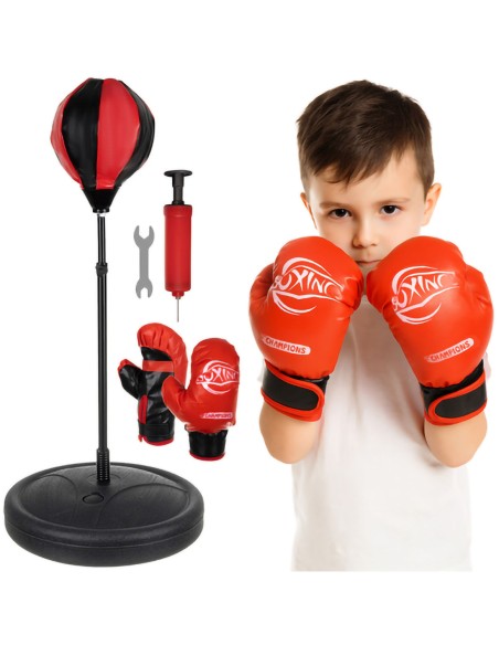Bokso kriaušės ir pirštinių rinkinys Boxing Speed Ball LT-501B18