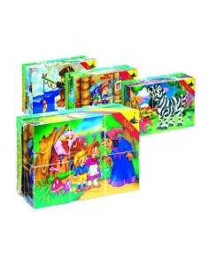 Kaladėlės su piešinukais, "Pasakos" 6 kubai