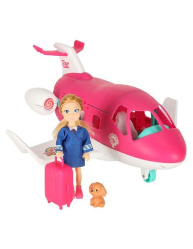 32 cm Rožinis Kelioninis Lėktuvas su...